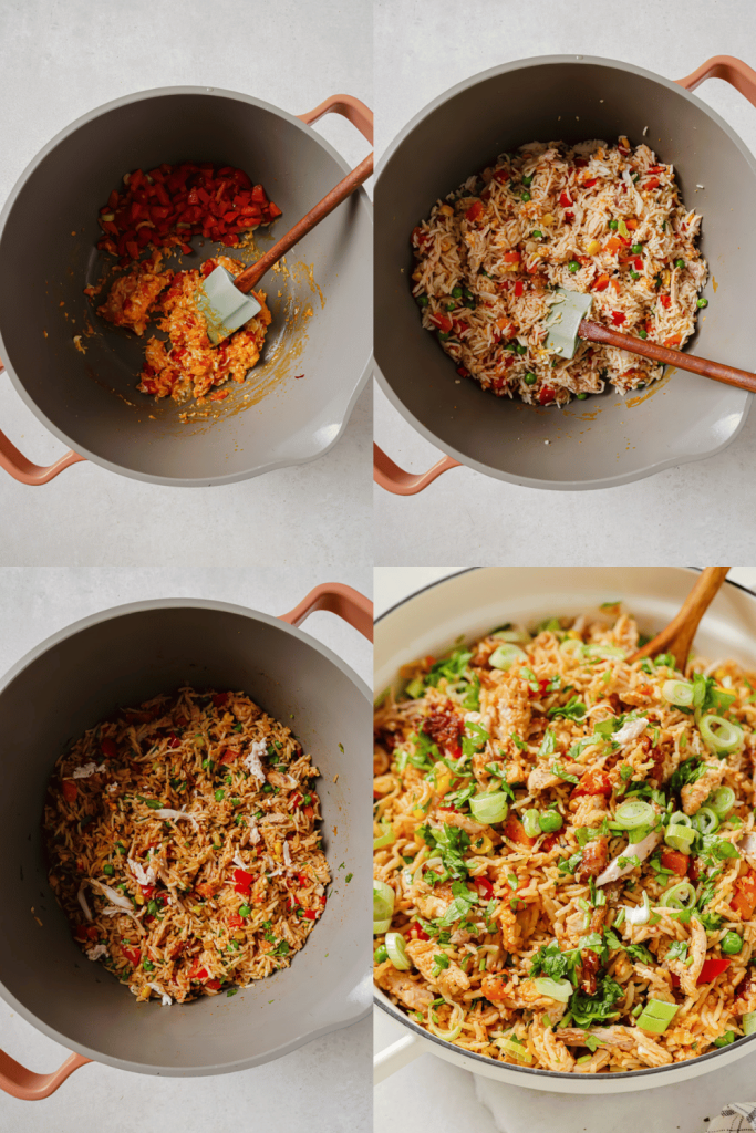 steps for how to make turkey fried rice