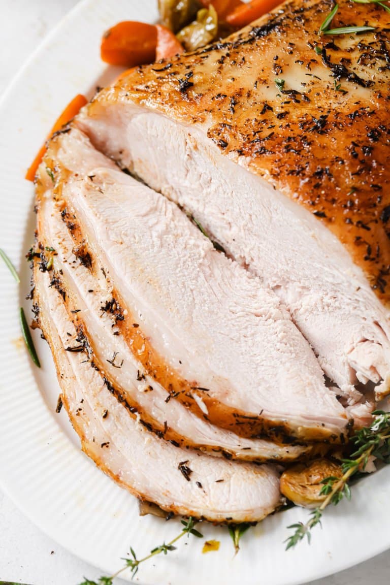 Slow Cooker Turkey Breast (juicy with crispy skin!)