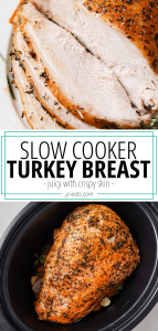 Slow Cooker Turkey Breast (juicy with crispy skin!)