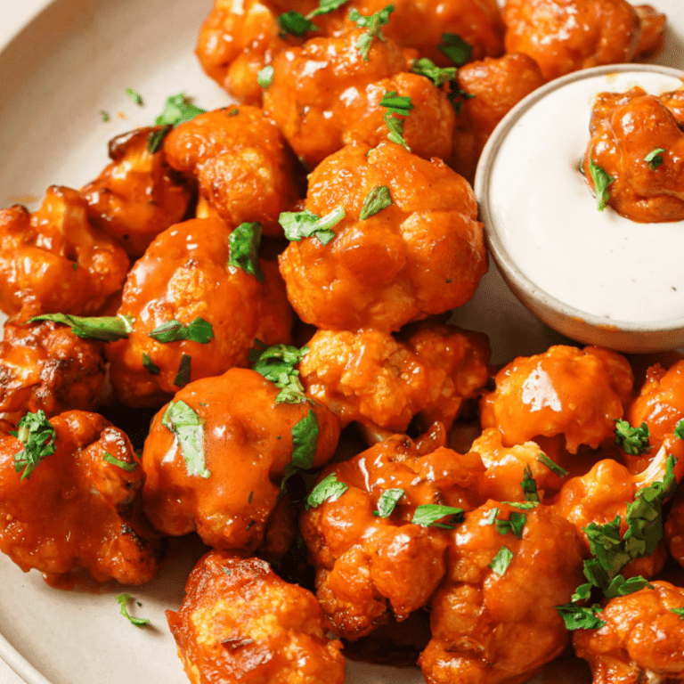 air fryer buffalo cauliflower