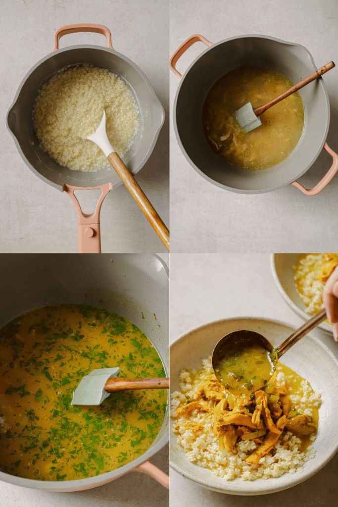 steps for how to make chicken pastina soup