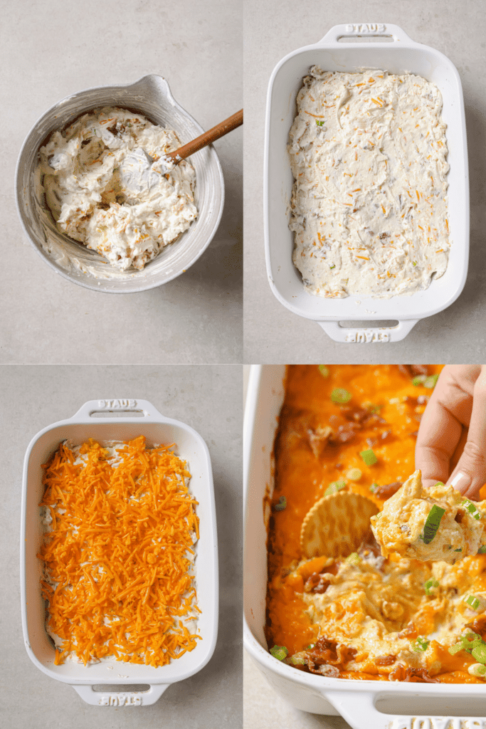 steps for how to make crack chicken dip