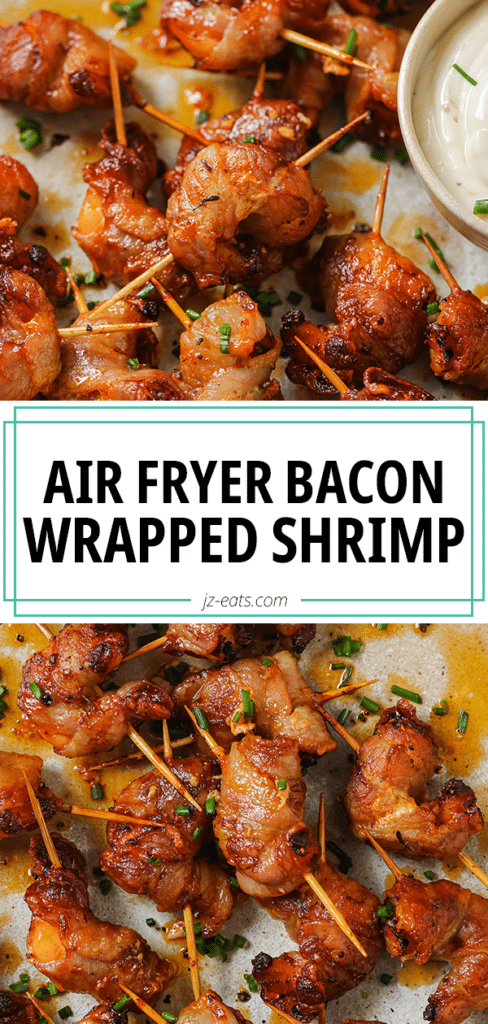 air fryer bacon wrapped shrimp pinterest long pin