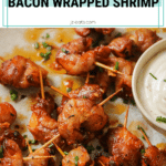 air fryer bacon wrapped shrimp pinterest short pin (1)