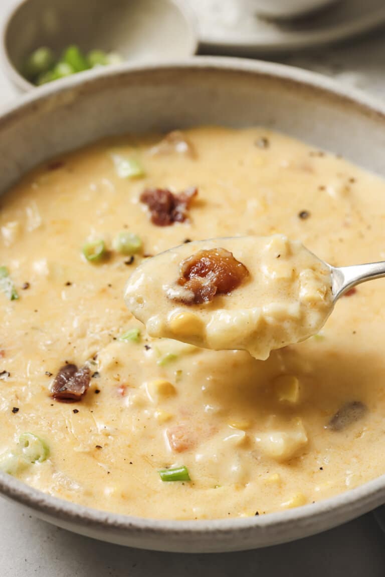 One Pot Creamy Roasted Corn Chowder Recipe JZ Eats