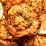 Close up of crab stuffed shrimp.