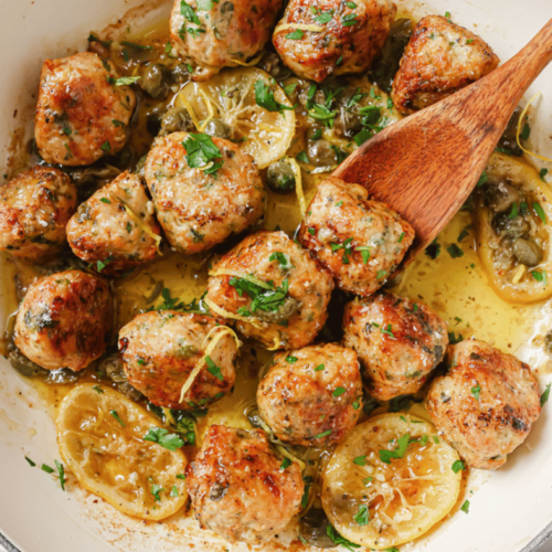 chicken piccata meatballs