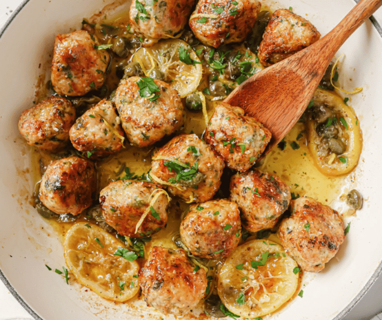 chicken piccata meatballs