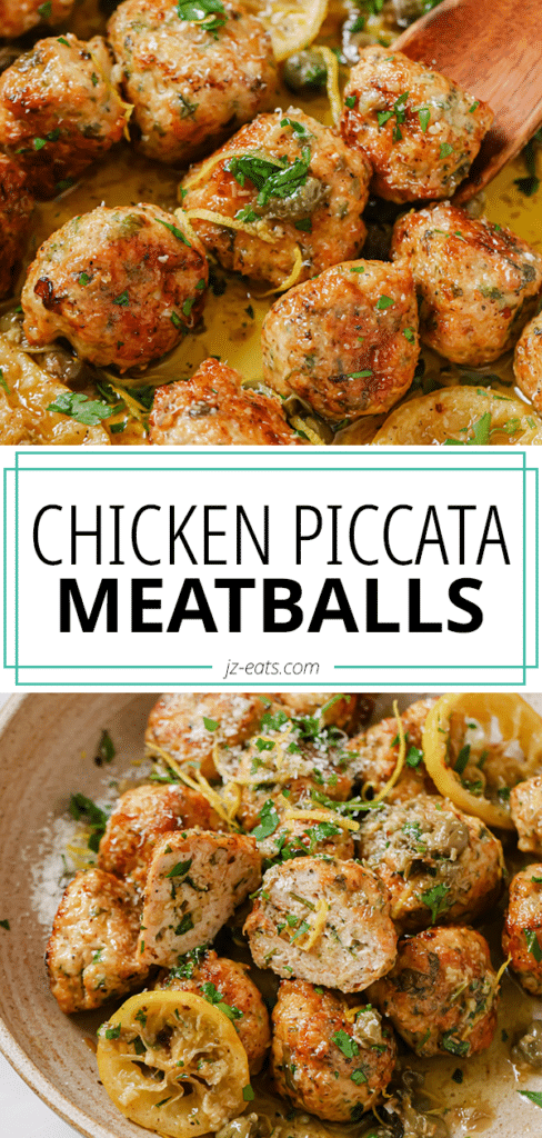 chicken piccata meatballs pinterest long pin