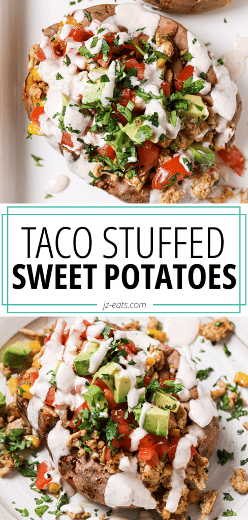 taco stuffed sweet potatoes pinterest long pin