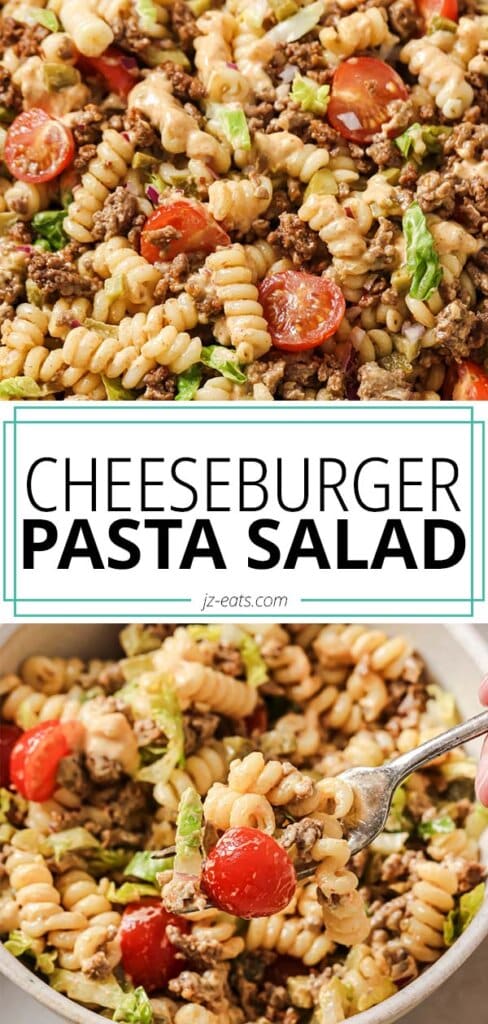 cheeseburger pasta salad pinterest long pin