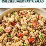 cheeseburger pasta salad pinterest short pin