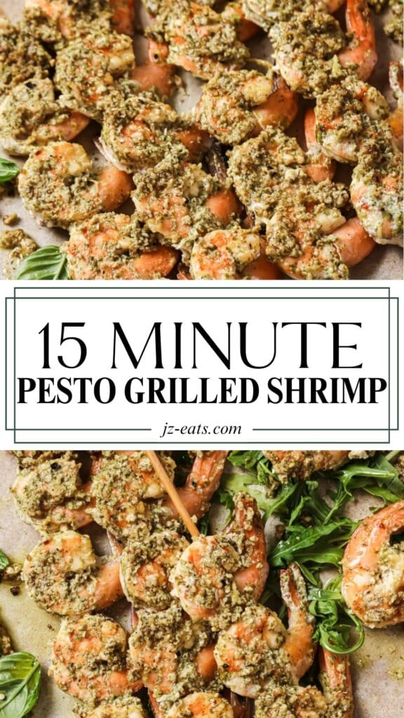 pesto grilled shrimp long pin.