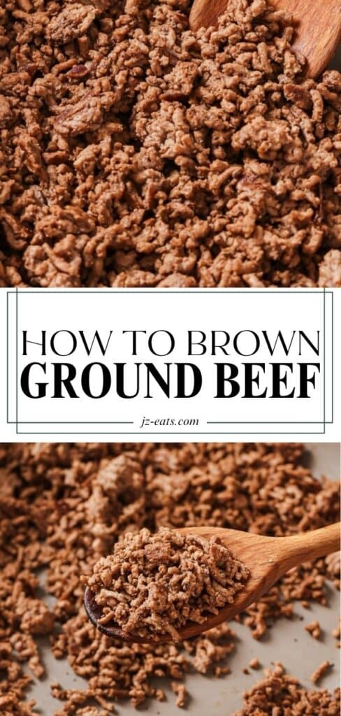 how to brown ground beef pinterest long pin (1)