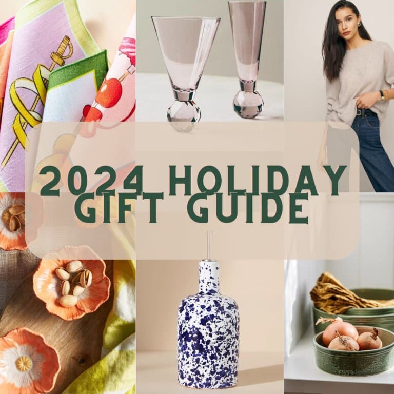 a collage of images and 2024 holiday gift guides text overlay