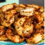 A plate of blackened shrimp.