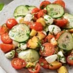 Close up of cherry tomato salad.