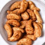A plate of air fryer chicken tenders.