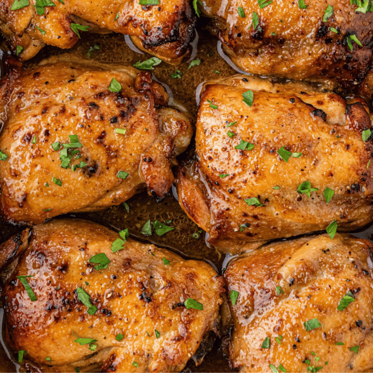 cooked chicken thighs