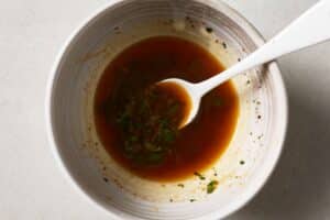 Making marinade for air fry sea bass.